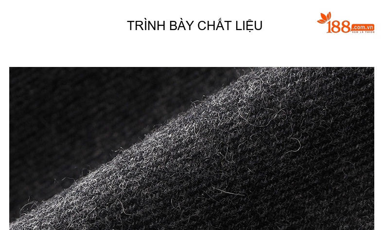 Váy liền thân Nữ Dáng Xòe Thu Đông Chất Liệu Len Lông Cừu Họa Tiết Xương Cá Eo Ôm Phong Cách Pháp Màu Xám chi tiết 9