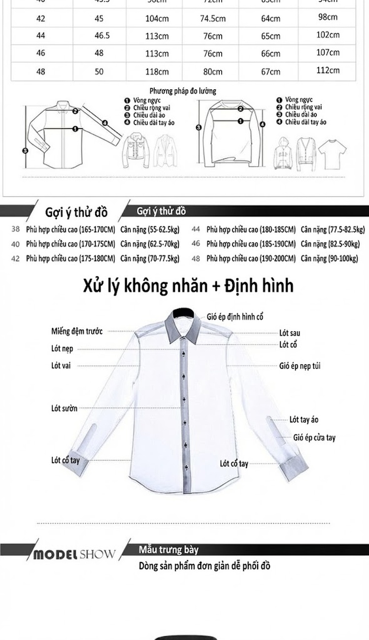 Áo Sơ Mi Nam Tay Dài In Họa Tiết Hoa Văn Cổ Điển Cotton Form Slimfit Thời Trang Màu Trắng, Đen chi tiết 3