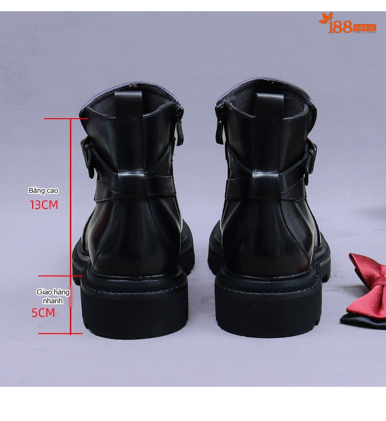 Boot Chelsea Nam Da Thật Khóa Kéo Chiều Cao Đế Khoảng 4cm Màu Đen, Nâu chi tiết 16