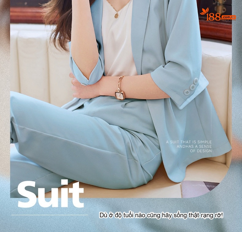 Áo Vest Blazer Nữ Tay Lỡ Dáng Ôm Vừa Vặn Phong Cách Hàn Quốc Màu Hồng, Kem, Xanh, Đen chi tiết 3