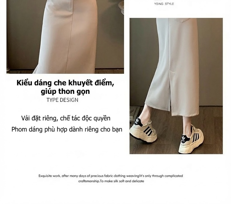 Set Bộ Áo Hoodie và Chân Váy Dáng Dài Nữ Lót Lông Dày Dặn Phong Cách Thời Trang Màu Be chi tiết 7
