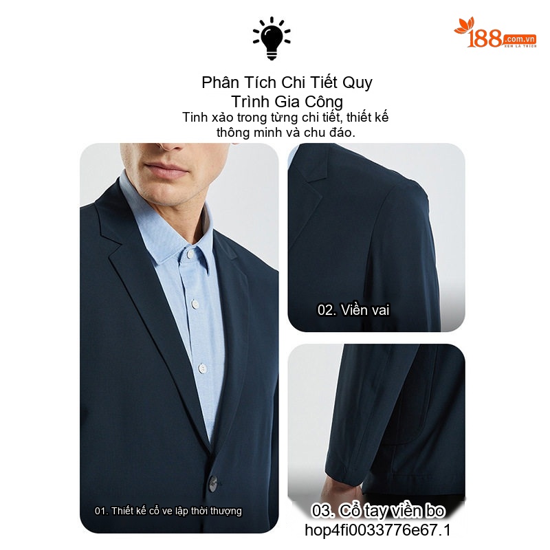 Áo Blazer Nam Mỏng Nhẹ Phong Cách Hàn Quốc Màu Xám, Xanh Navy