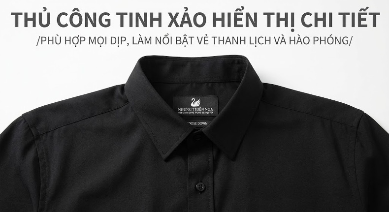 Áo Khoác Phao Nam Lông Vũ Trắng Dáng Ngắn Giữ Ấm Mùa Đông Màu Đen, Xám, Xanh Navy chi tiết 11