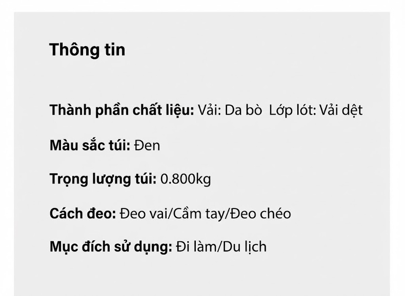 Túi Xách Tay Nữ Da Bò Dáng Vuông Cỡ Lớn Màu Nâu Hạnh chi tiết 3