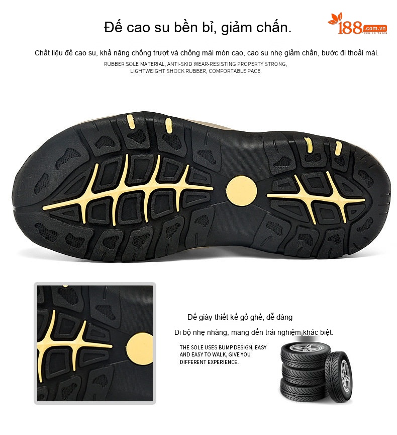 Dép Sandal Nam Bít Mũi Thoáng Khí Chống Trượt Đi Bộ Đường Dài Thủ Công Chiều Cao Đế Khoảng 3cm Màu Đen, Nâu, Xám chi tiết 11
