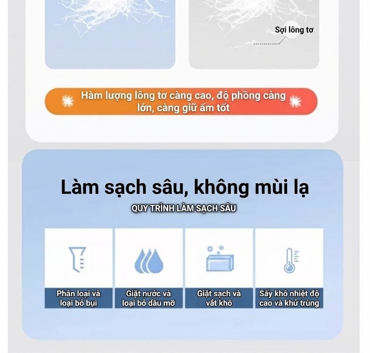Áo Khoác Phao Lông Vũ Nam Trung Niên Cổ Bẻ Tháo Rời Màu Xanh Navy chi tiết 11