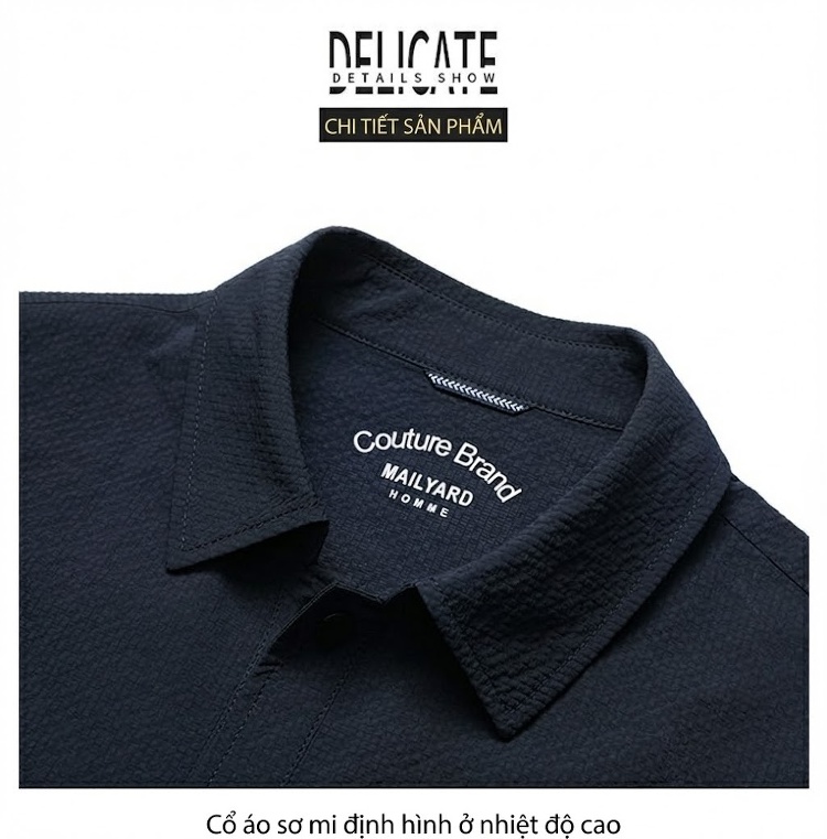 Áo Khoác Nam Cổ Bẻ Phong Cách Công Sở Chất Liệu Vải Gân Màu Xanh Navy, Xám chi tiết 11