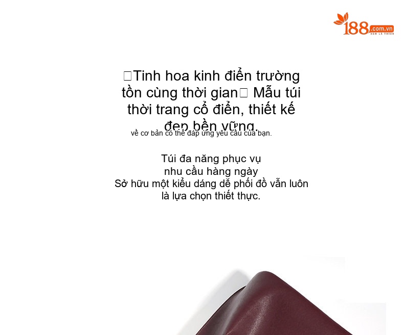 Túi Đeo Vai/Đeo Chéo Nữ Da Bò Hai Lớp Size Lớn Phong Cách Thu Đông Màu Đỏ Rượu Vang, Xanh Olive chi tiết 8