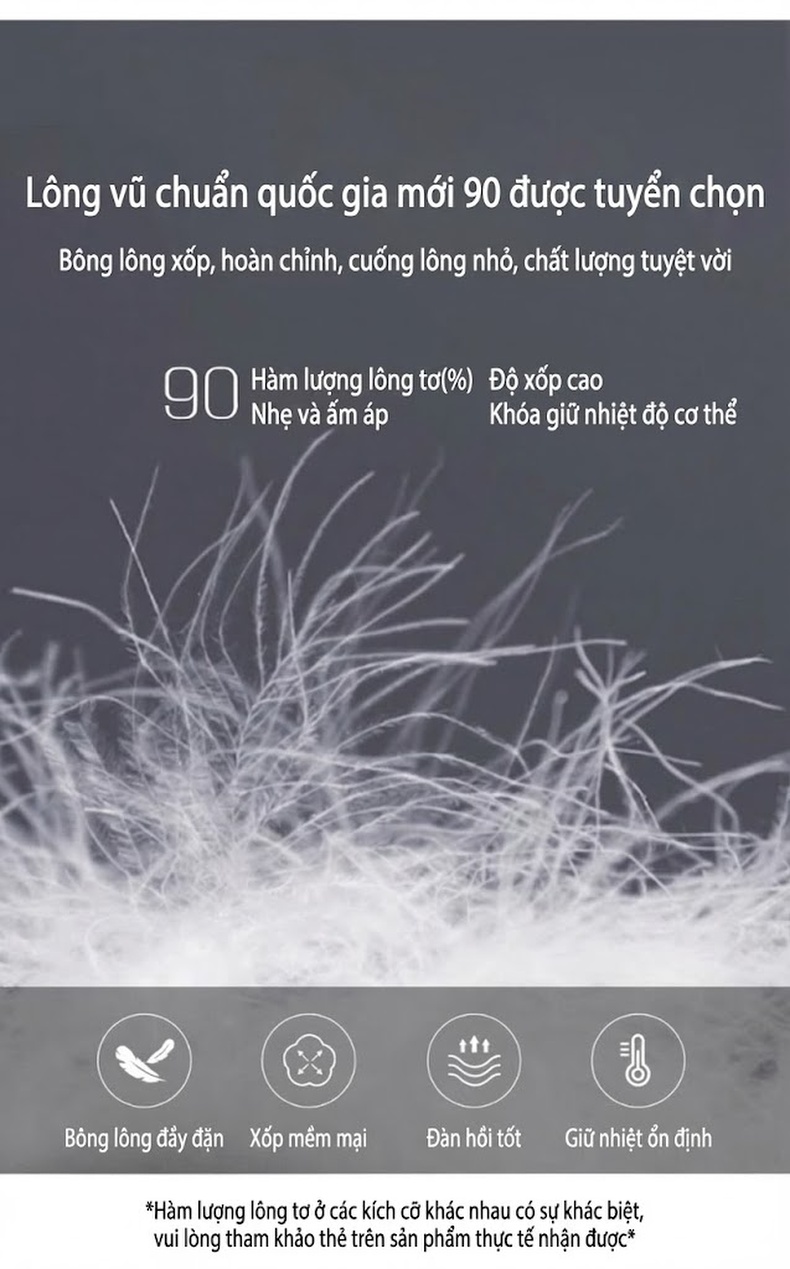 Áo Phao Nam/Nữ 90% Lông Nhung Áo Khoác Parka Dáng Rộng Có Mũ Trùm Đầu Màu Trắng Kem, Đen, Vàng, Nâu chi tiết 2