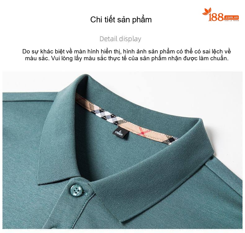 Áo Polo Nam Dài Tay Cao Cấp Kháng Khuẩn 5A Chất Liệu Cotton, Modal Màu Đen, Xanh Navy, Xanh... chi tiết 18