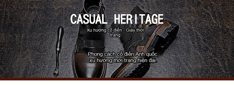 Boot Martin Nam Da Bò Cao Cổ Phong Cách Retro Anh Quốc Chiều Cao Đế Khoảng 3cm Màu Đen, Nâu chi tiết 1