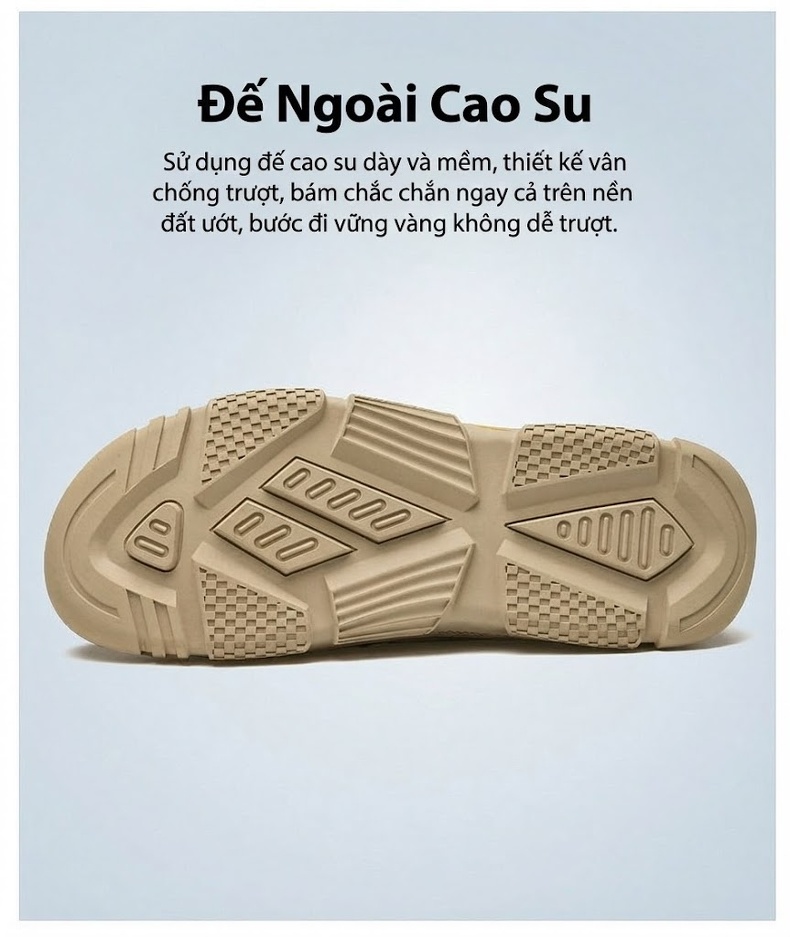Giày lội nước nam vải lưới thoáng khí nhanh khô chống trượt đi câu cá đi biển đế cao 3 cm chi tiết 9