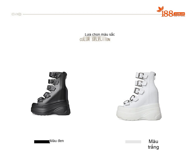 Giày Sandal Cao Gót Nữ Hở Ngón Đế Xuồng Quai Da Bóng Gót Cao 10cm - 12cm Màu Đen, Trắng chi tiết 3