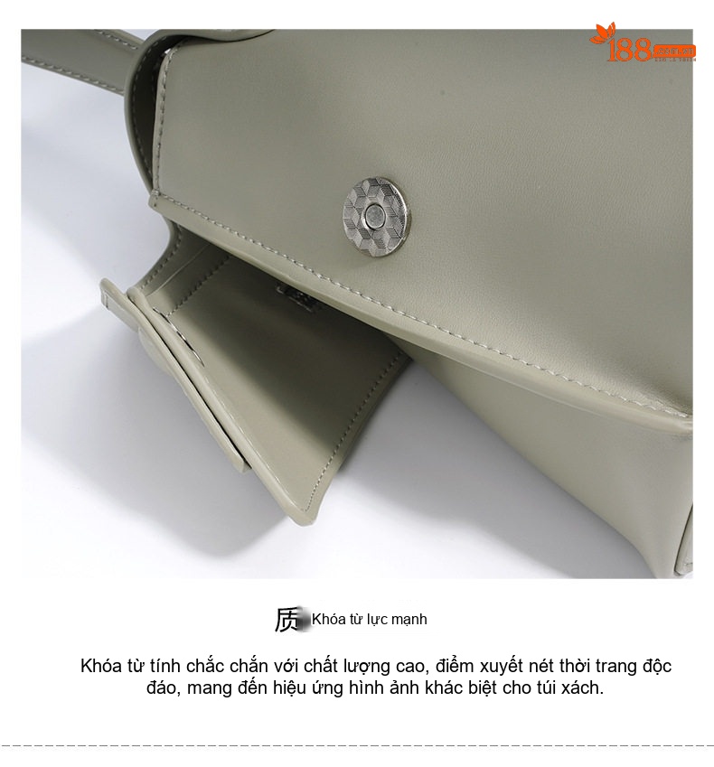 Túi Đeo Vai Nữ Thiết Kế Tối Giản Phong Cách Hiện Đại Túi Xách Tay Đeo Chéo Tiện Dụng Màu Xám chi tiết 13