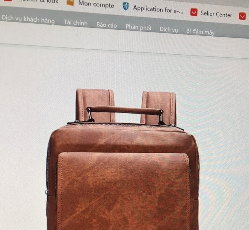 Balo Da Bò Vintage Thủ Công Âu Mỹ Màu Nâu chi tiết 4