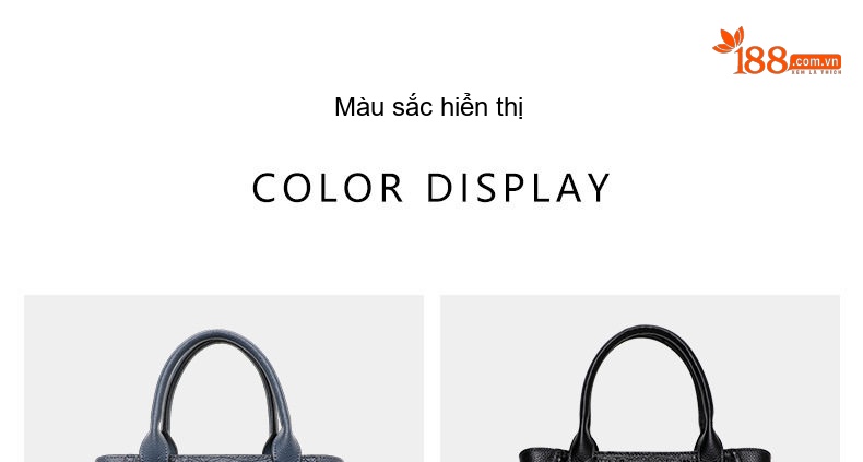 Túi Xách Nữ Da Bò Vân Cá Sấu Thời Trang Công Sở Đeo Vai, Xách Tay Màu Đen chi tiết 7