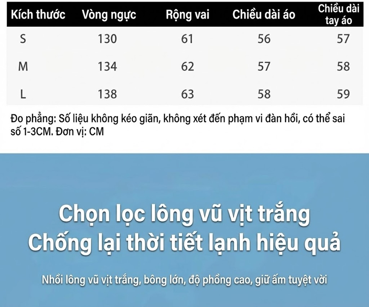 Áo Khoác Phao Nữ Ngắn Thiết Kế Dáng Bomber Ấm Áp Màu Trắng, Đen, Nâu, Tím chi tiết 14