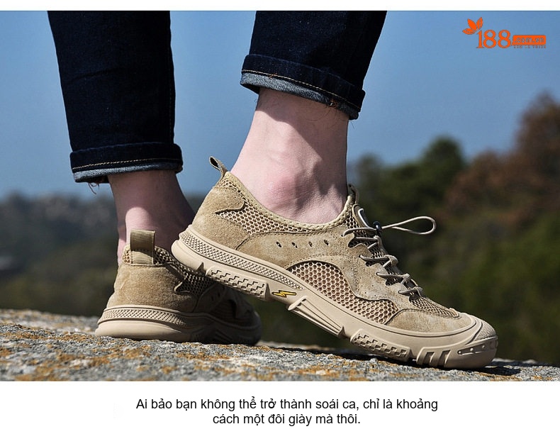 Sandal Nam Dây Rút Thể Thao Outdoor Thoáng Khí, Chống Nước, Nhanh Khô, Chống Mài Mòn, Chiều Cao Đế Khoảng 3cm Màu Be, Xám chi tiết 22