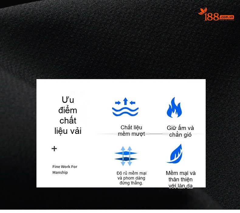 Áo Khoác Lót Lông Cổ Trụ Dày Dặn Chống Gió Cho Bố Màu Đen chi tiết 5