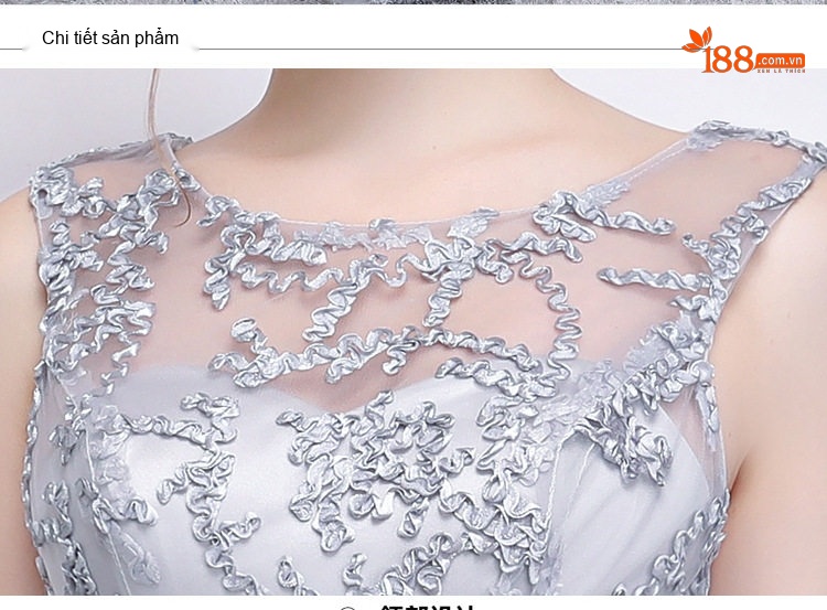 Váy Dạ Hội Dáng Dài Không Tay Cho Nữ Màu Xám, Đỏ, Kem... chi tiết 11