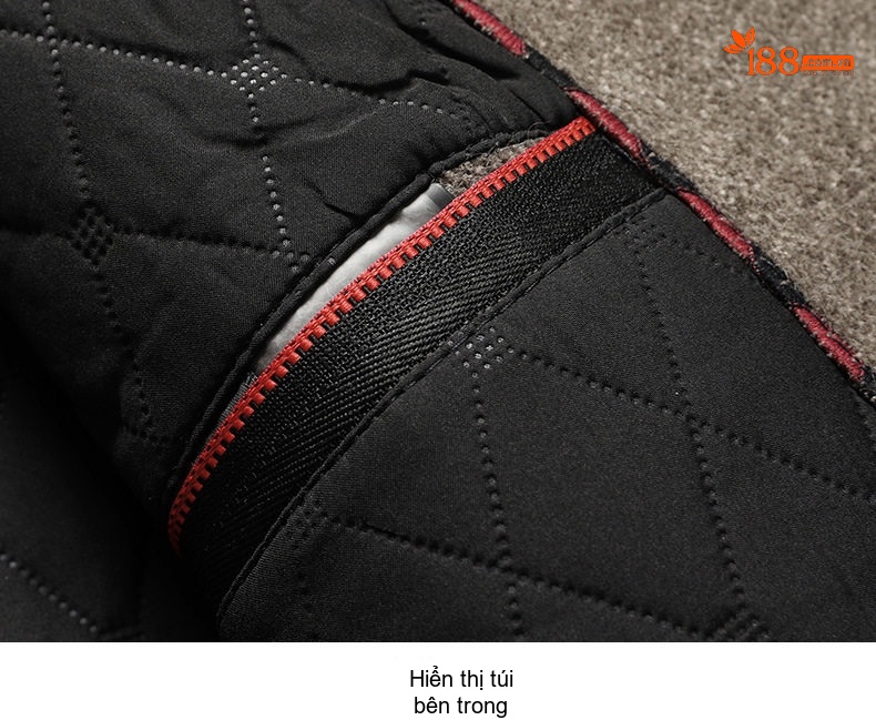 Áo Khoác Dạ Nam Trung Niên Cổ Trụ Dáng Dài Vừa Phong Cách Business Casual Màu Xám Đậm, Nâu chi tiết 19