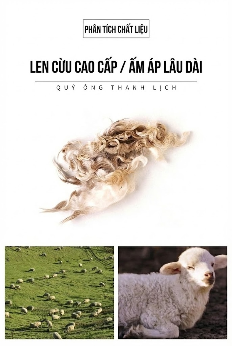 Áo Khoác Dạ Nam Dáng Dài Lót Lông Vũ Trắng Có Khăn Choàng Cổ Màu Xám, Đen chi tiết 6