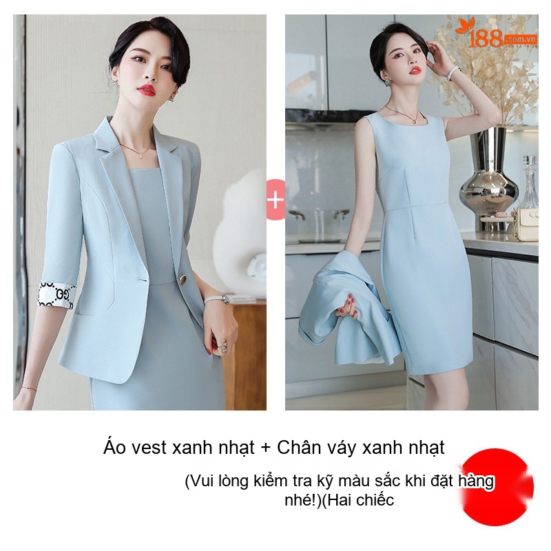 Bộ Vest Công Sở Nữ Tay Lỡ Màu Hồng