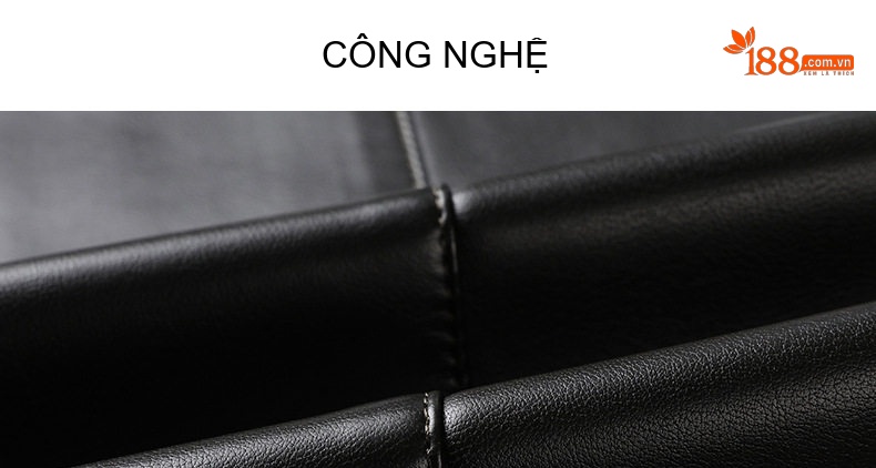 Áo Khoác Da Nam Da Bóng Cổ Trụ Lót Lông Dày Dặn Giữ Ấm Màu Đen chi tiết 3