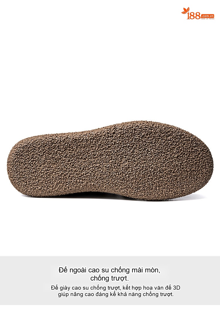 Giày Thể Thao Buộc Dây Nam Da Thật Chiều Cao Đế Khoảng 3cm Màu Trắng, Nâu, Đen chi tiết 11