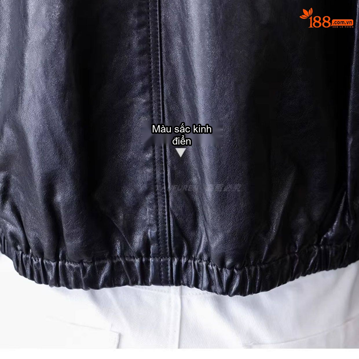 Áo Khoác Da Thật Nữ Kiểu Ngắn Dáng Bomber Da Cừu chi tiết 12