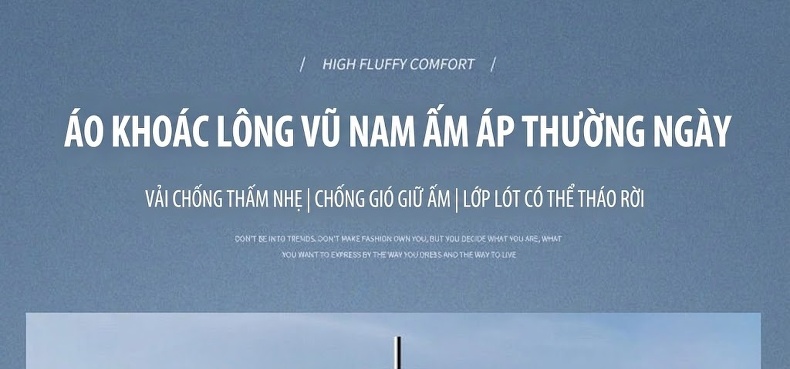 Áo Khoác Phao Nam Trung Niên Chất Liệu Milk Silk Lót Lông Vũ Trắng 85/15 Màu Xanh Navy chi tiết 1