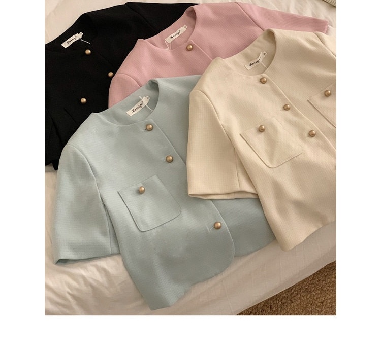 Áo Blazer Nữ Tay Ngắn Phong Cách Hàn Quốc chi tiết 1