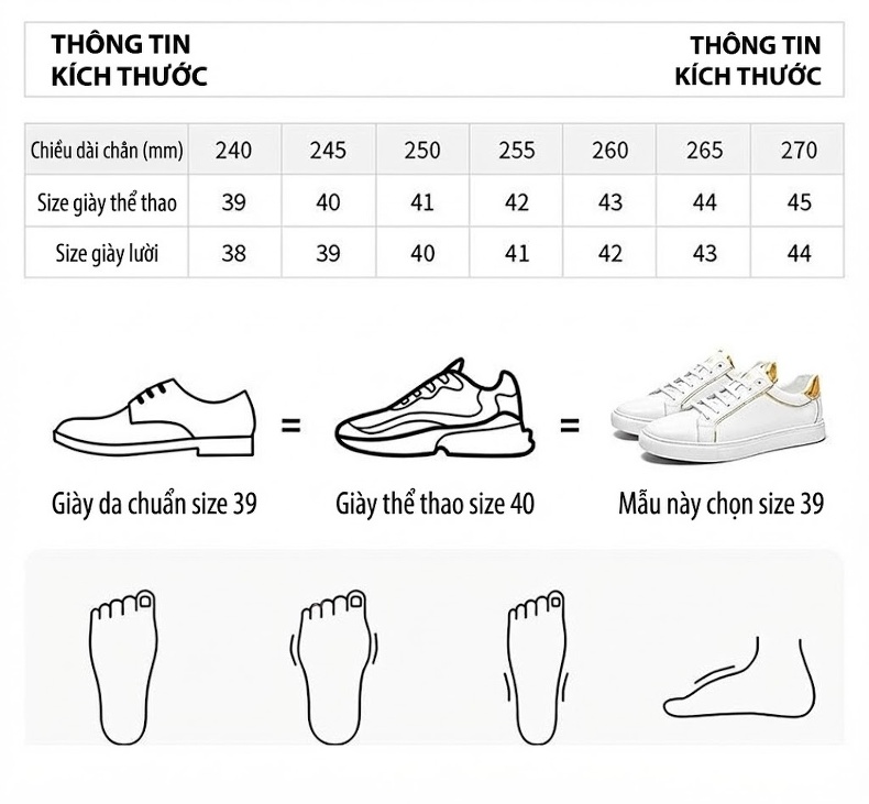Giày Sneaker Nam Da Bóng Chiều Cao Đế Khoảng 3cm Màu Trắng, Đen chi tiết 3