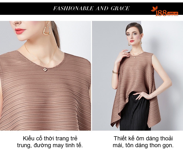 Set Áo Thun Ba Lỗ Chữ A Dáng Rộng và Chân Váy Bó Hông Nữ chi tiết 3