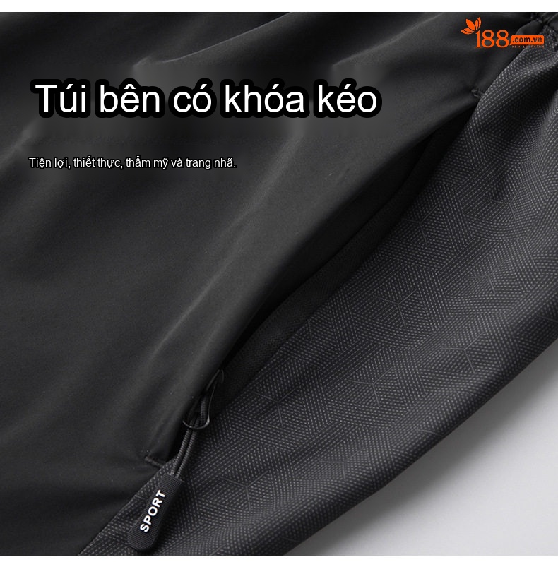 Quần Dài Nam Ống Suông Mỏng Mát Co Giãn Lưng Cao Dáng Rộng Màu Đen, Xanh Navy, Xanh Rêu, Nâu chi tiết 9