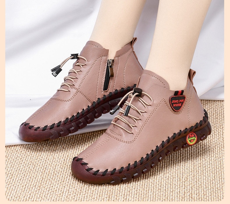 Giày Búp Bê Mềm Nữ Đế Bằng Chiều Cao Đế Khoảng 2cm Màu Đỏ, Đen, Nâu, Trắng Kem... chi tiết 5