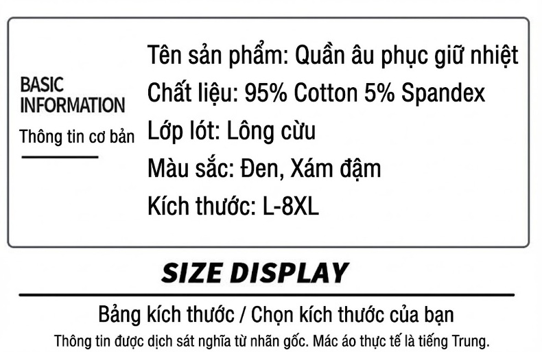 Quần dài nam lông cừu non dày dặn ống bo thể thao chi tiết 10