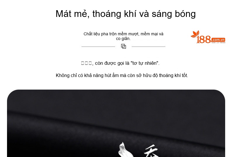 Quần Tây Nam Lụa Tằm Mỏng Mát Dáng Suông Rộng Cạp Cao Màu Đen chi tiết 7