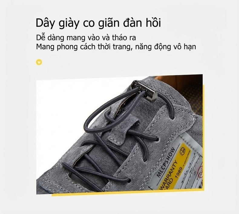 Giày Mọi Nam Da Mờ Thoáng Khí Đế Bệt Chiều Cao Đế Khoảng 2cm Màu Xám, Kem chi tiết 8