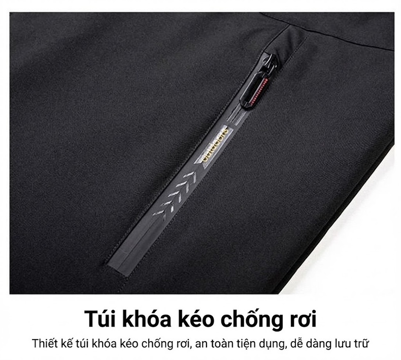 Áo khoác gió nam mỏng nhẹ chống nước có mũ trùm đầu chi tiết 29