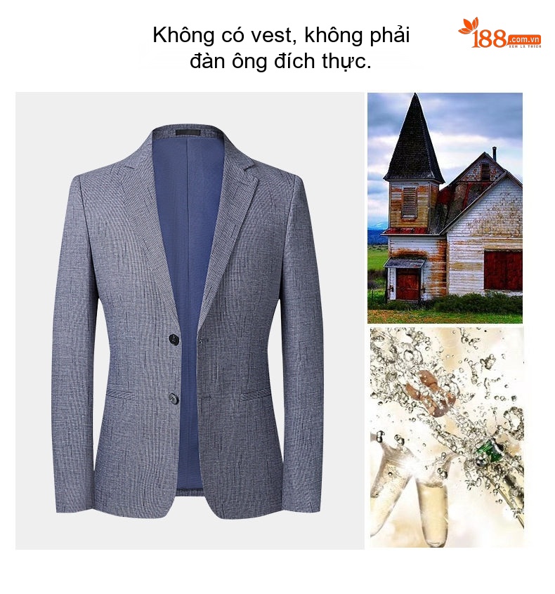 Áo Vest Nam Phong Cách Hàn Quốc Mỏng Nhẹ Thời Trang Màu Xám Xanh chi tiết 10