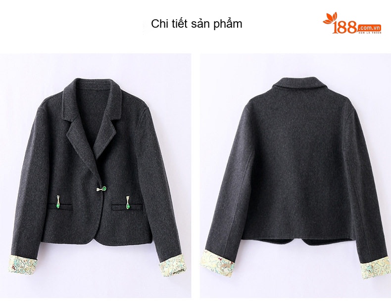 Áo Khoác Lông Cừu Hai Mặt Dáng Ngắn Phong Cách Tiểu Thư Màu Be, Đen, Trắng... chi tiết 34