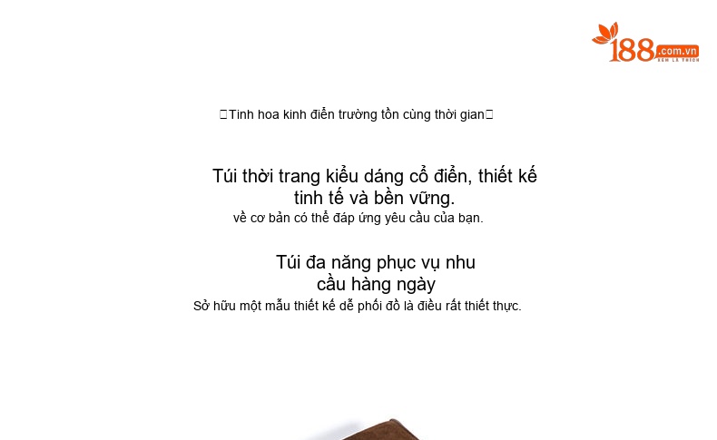 Túi Tote Da Mờ Đeo Vai/Đeo Chéo Khổ Lớn Màu Nâu Đỏ, Nâu chi tiết 7