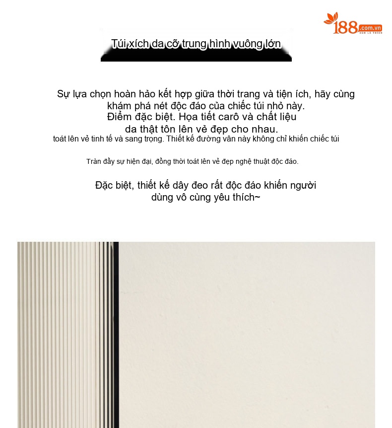 Túi Đeo Vai Nữ Da Bóng Chuỗi Hạt Phong Cách Retro Màu Đen, Đỏ chi tiết 2