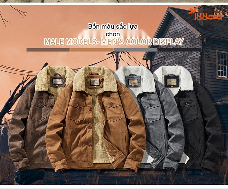 Áo Khoác Nhung Gân Tăm Nam Lông Cừu Non Dày Dặn Form Rộng Túi Hộp Màu Nâu, Vàng, Xám, Đen... chi tiết 11