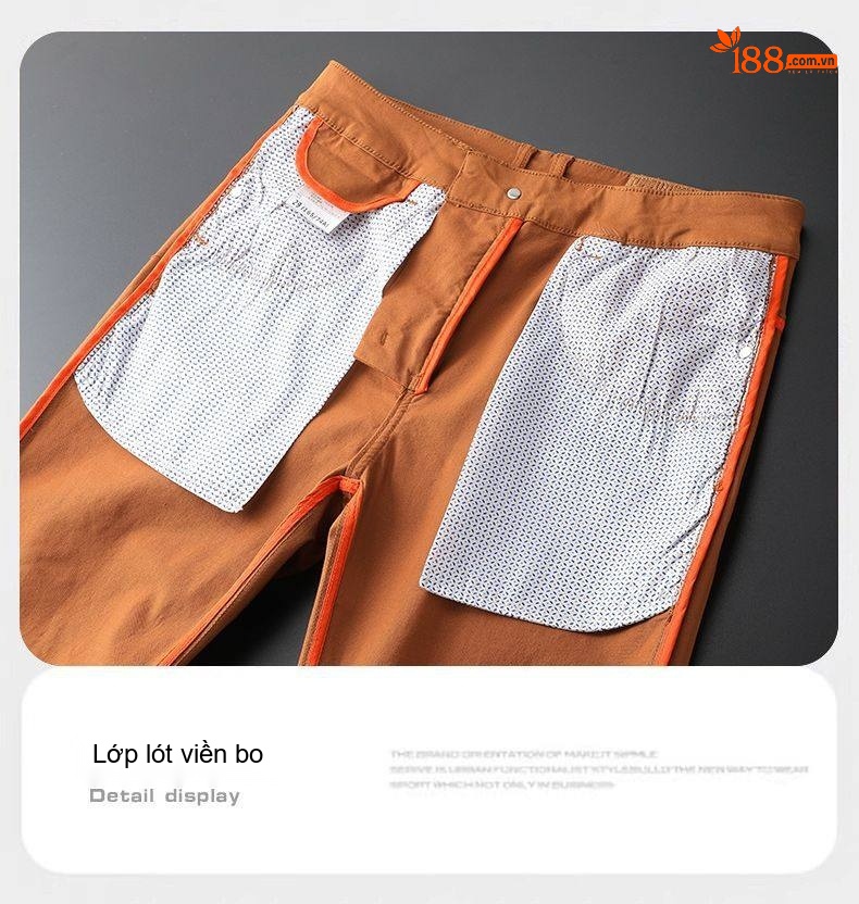 Quần Dài Nam Cotton Co Giãn Dáng Ôm Vừa Màu Đen, Trắng, Xám, Vàng... chi tiết 13
