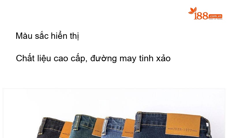 Quần Jean Ống Rộng Nam Dáng Suông Phong Cách Retro Màu Xanh Dương, Đen chi tiết 3