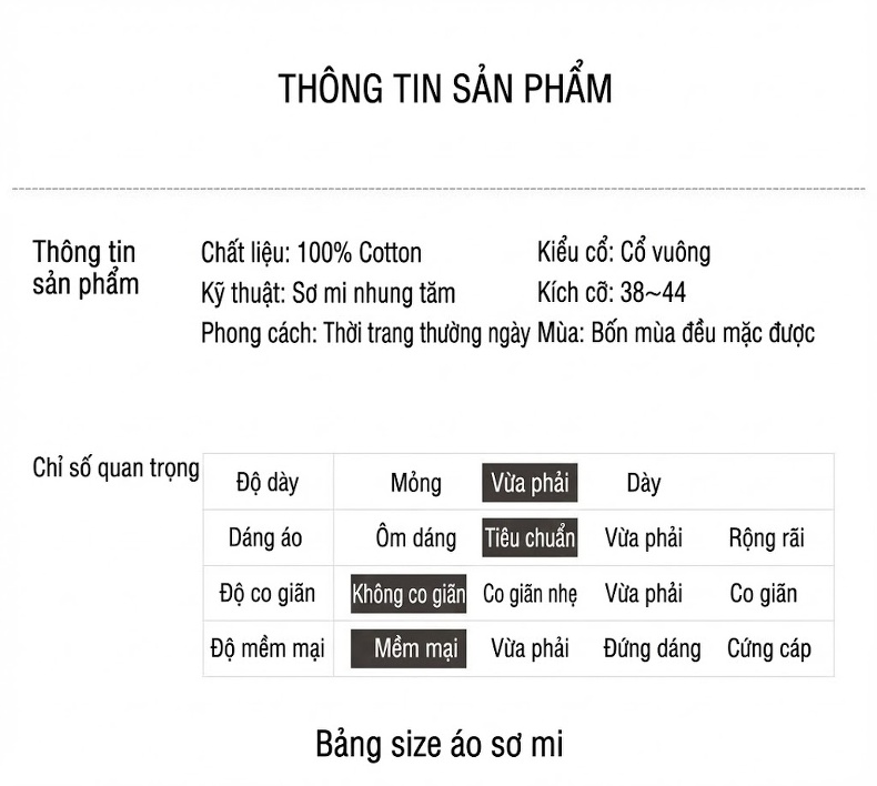 Áo Sơ Mi Dài Tay Nam Cotton Gân Nhỏ Dáng Ôm Thời Trang Công Sở Màu Xám, Trắng, Xanh Navy, Xanh Da Trời, Nâu... chi tiết 11