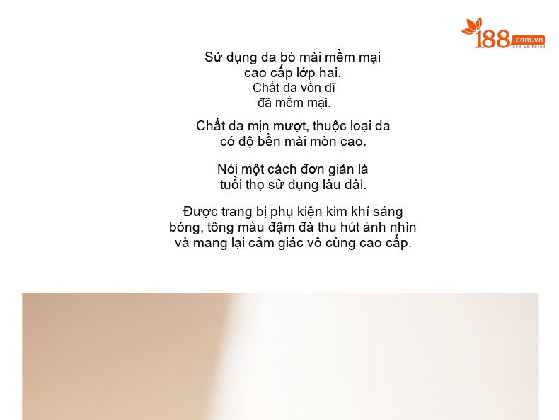Túi Tote Da Mờ Đeo Vai/Đeo Chéo Khổ Lớn Màu Nâu Đỏ, Nâu chi tiết 2