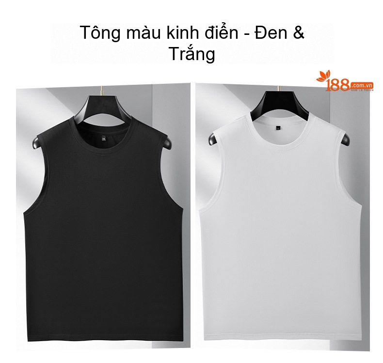 Áo Ba Lỗ Nam Cotton Sát Nách Form Rộng Thoáng Mát Màu Đen, Trắng chi tiết 8